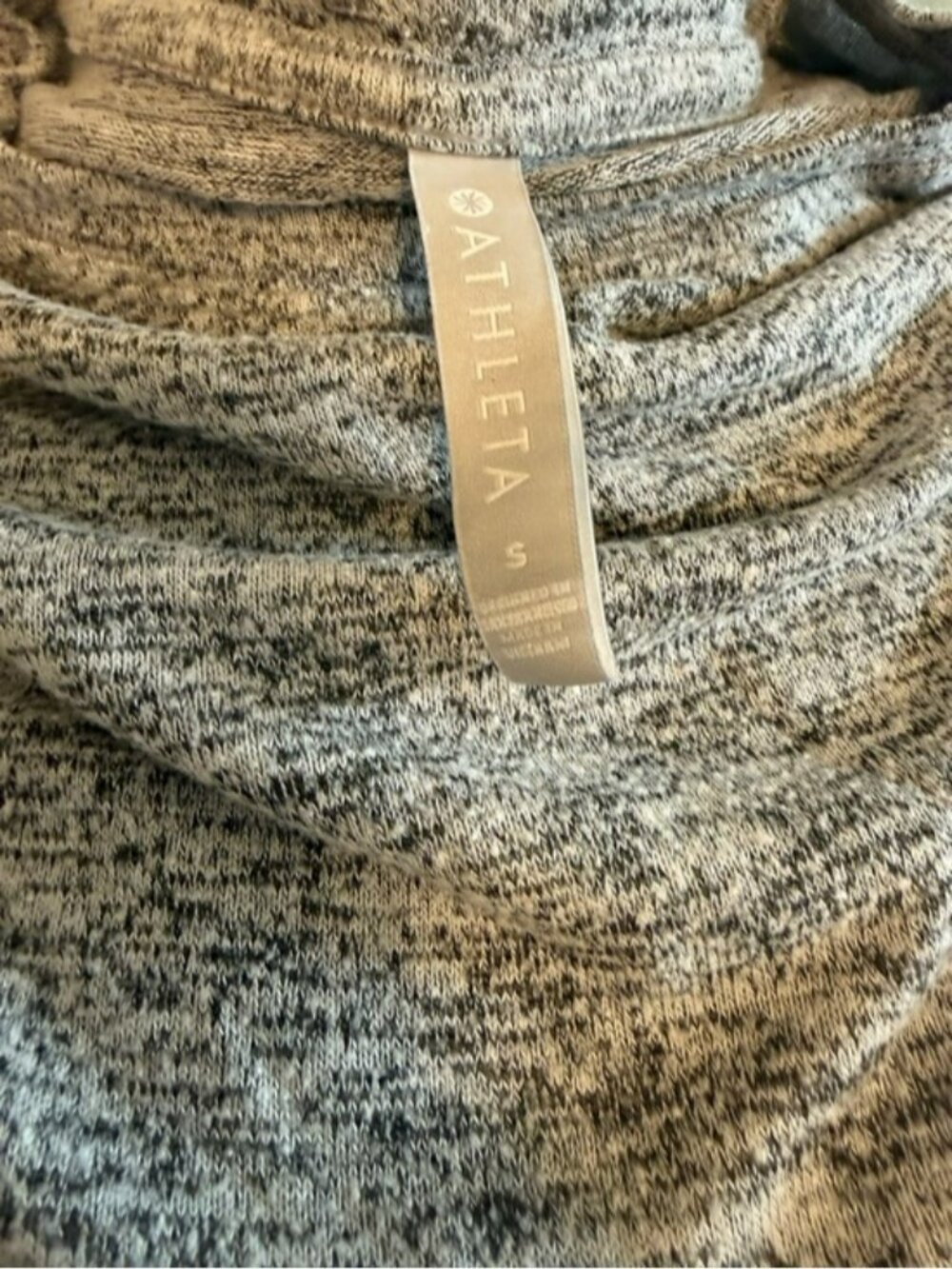 Athleta Gray Marled Pullover Sweatshirt - Picture 2 of 3